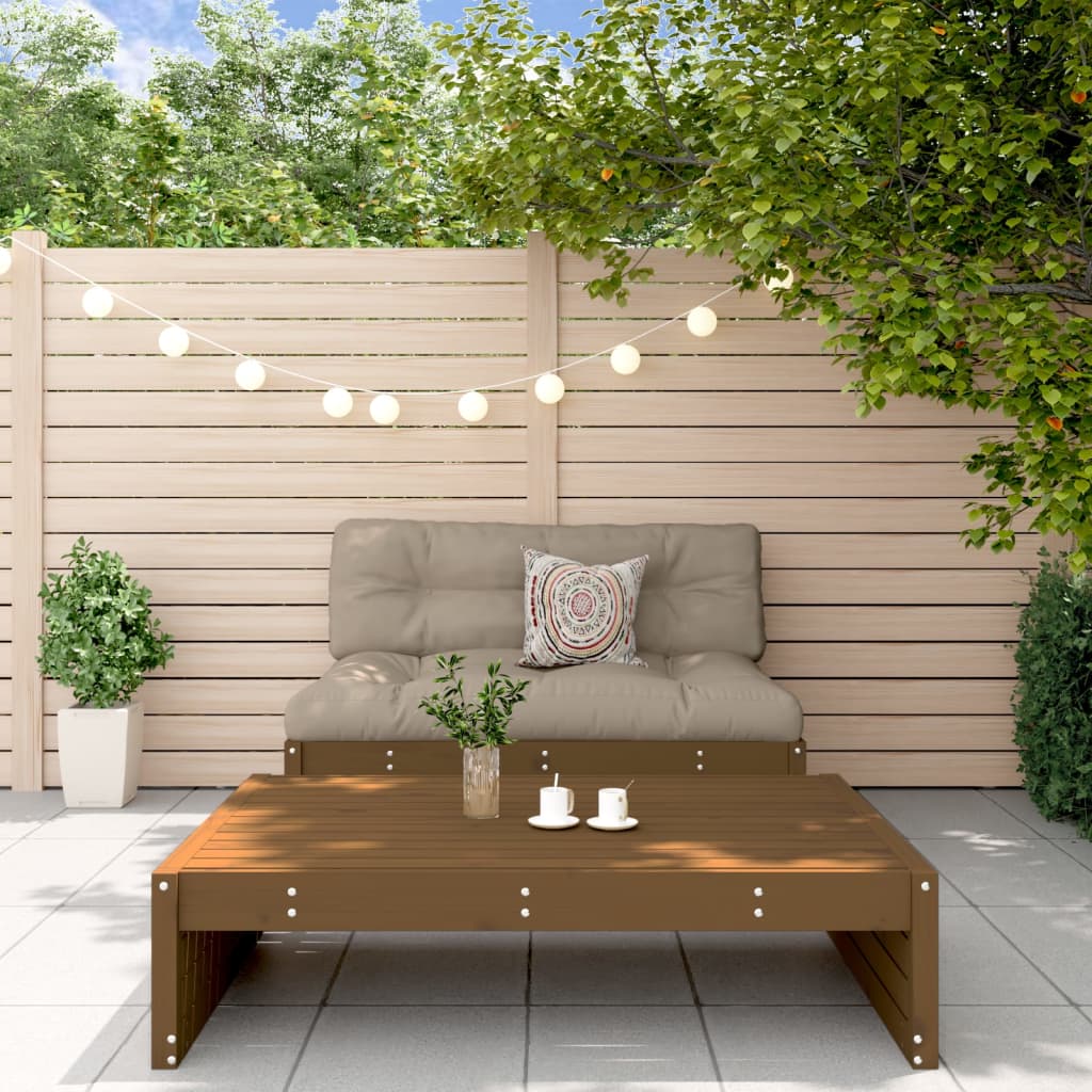 2-delige Loungeset met kussens massief hout honingbruin is nu te koop bij PeponiXL, paradijselijk wonen!