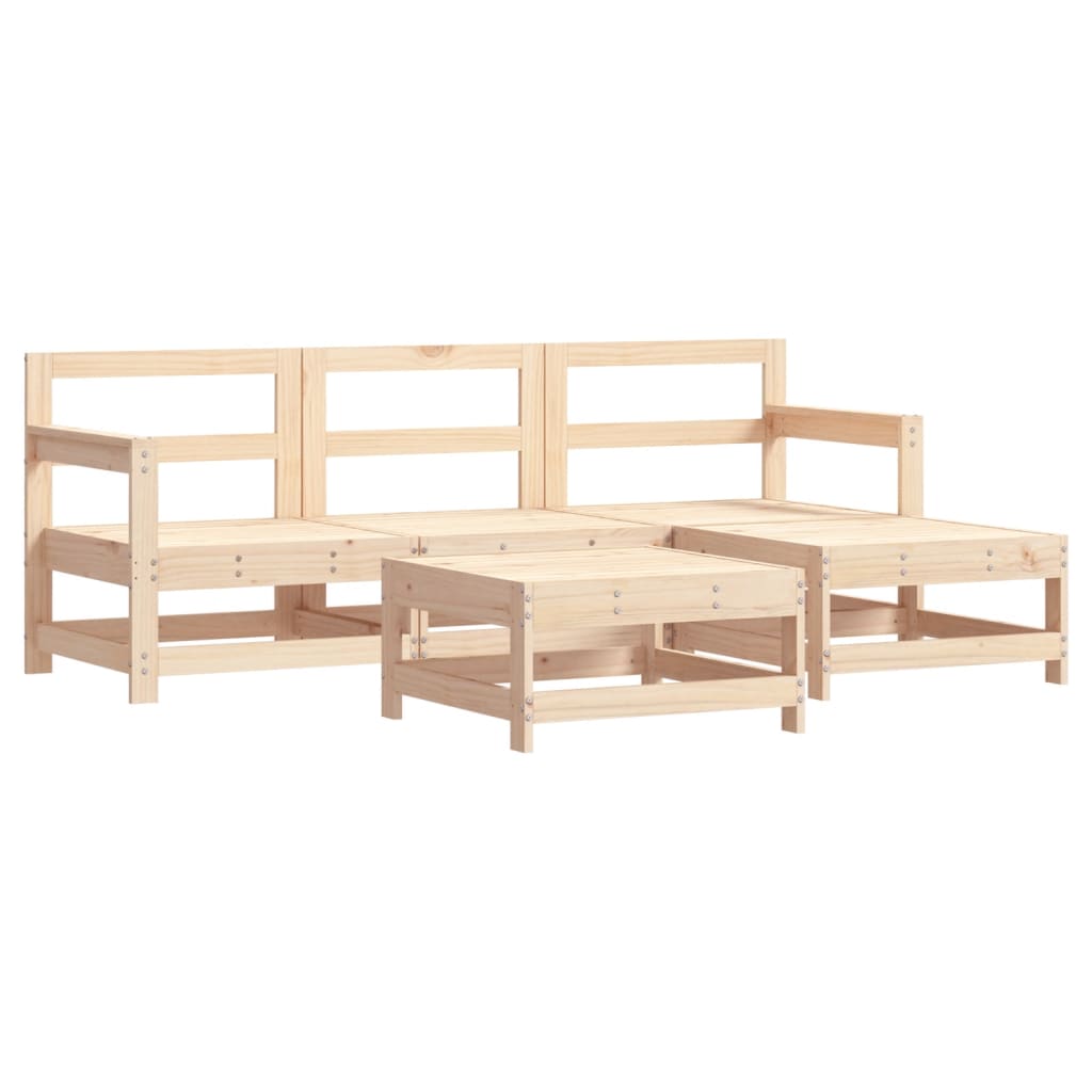 5-delige Loungeset massief grenenhout is nu te koop bij PeponiXL, paradijselijk wonen!