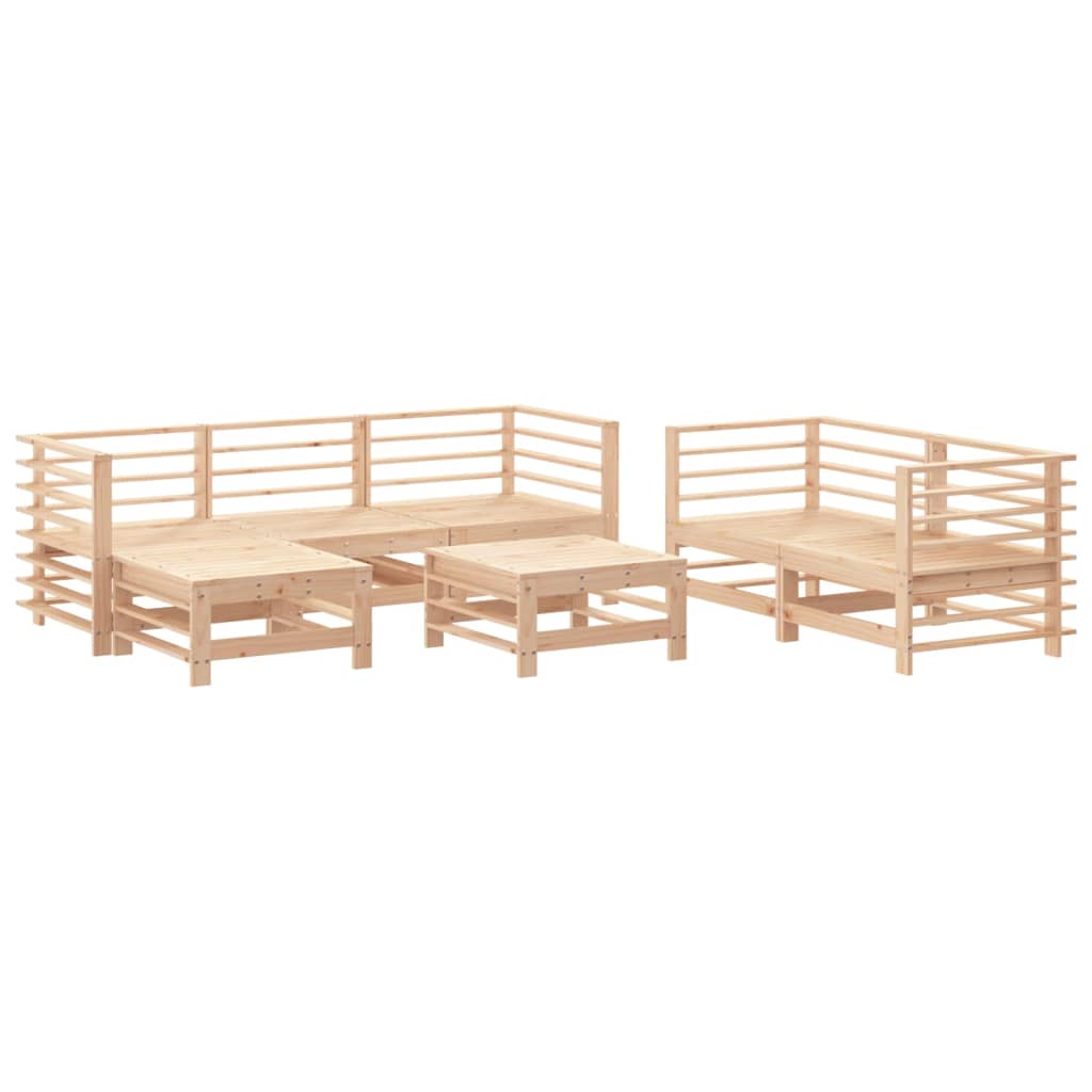 7-delige Loungeset massief grenenhout is nu te koop bij PeponiXL, paradijselijk wonen!