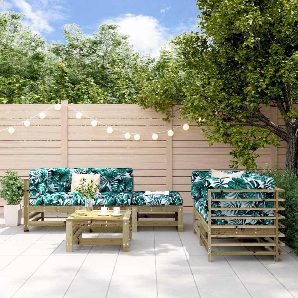 6-delige Loungeset geïmpregneerd grenenhout is nu te koop bij PeponiXL, paradijselijk wonen!