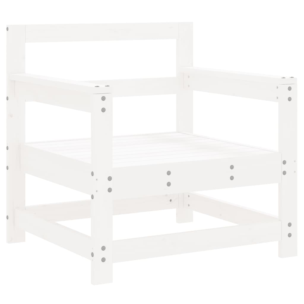 7-delige Loungeset massief grenenhout wit is nu te koop bij PeponiXL, paradijselijk wonen!