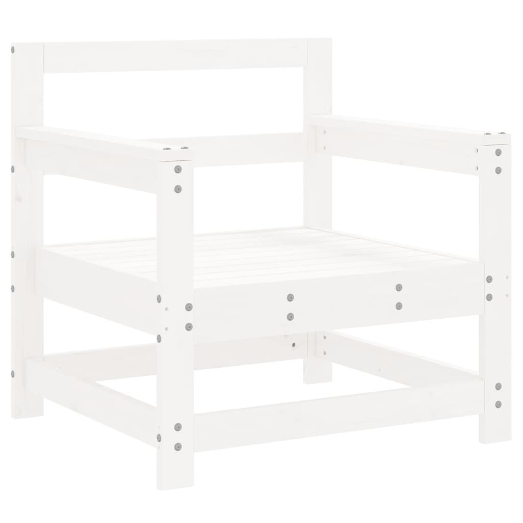 7-delige Loungeset massief grenenhout wit is nu te koop bij PeponiXL, paradijselijk wonen!