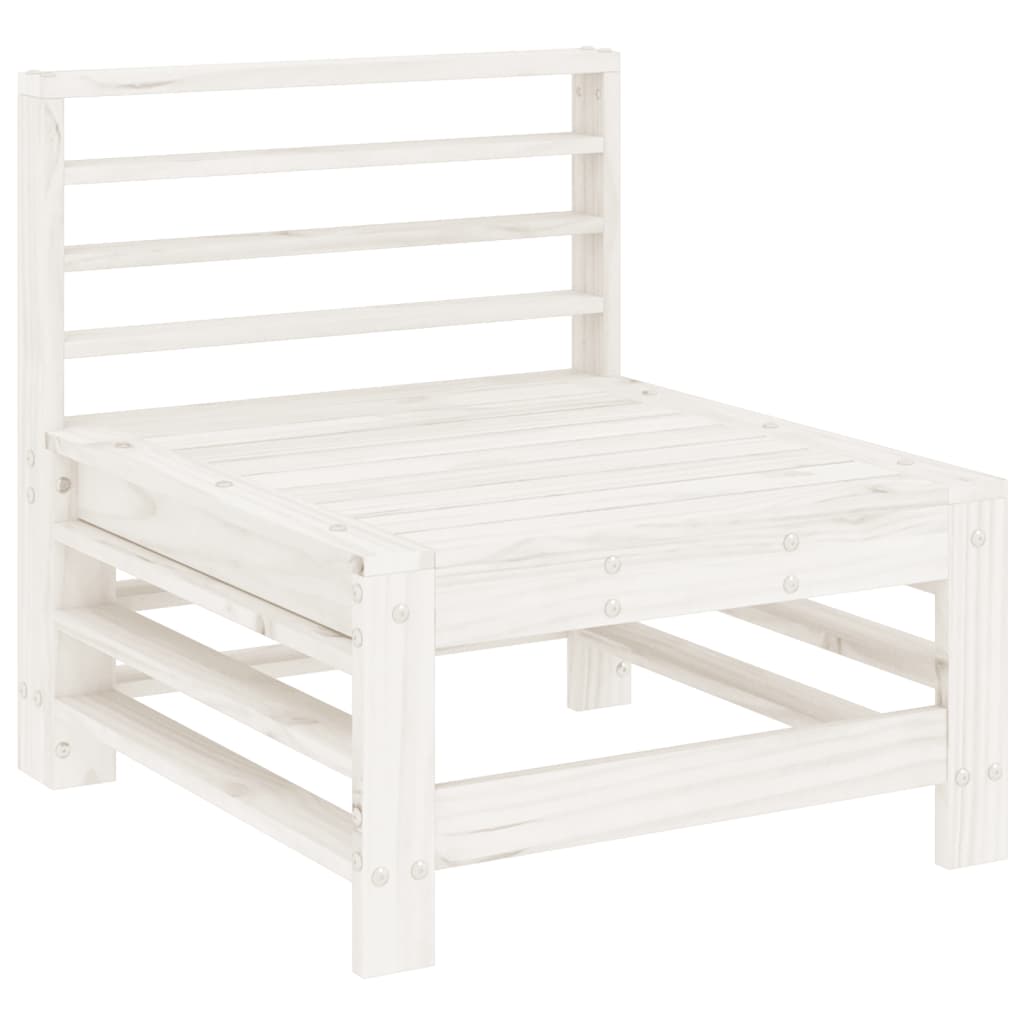 7-delige Loungeset massief grenenhout wit is nu te koop bij PeponiXL, paradijselijk wonen!