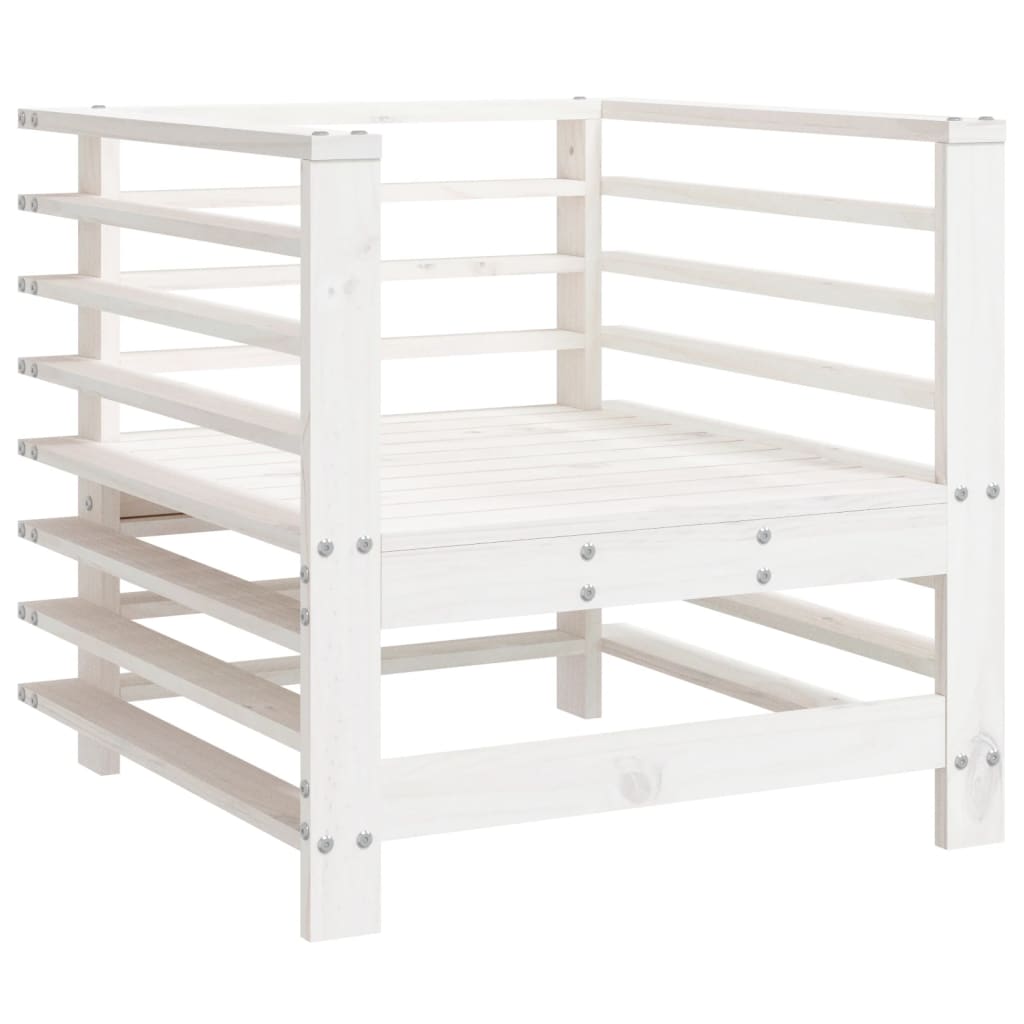 7-delige Loungeset massief grenenhout wit is nu te koop bij PeponiXL, paradijselijk wonen!