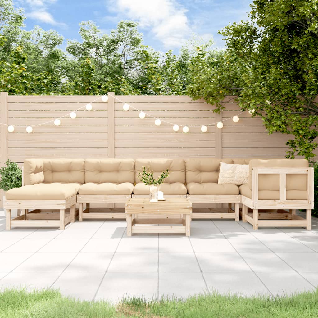 8-delige Loungeset massief grenenhout is nu te koop bij PeponiXL, paradijselijk wonen!