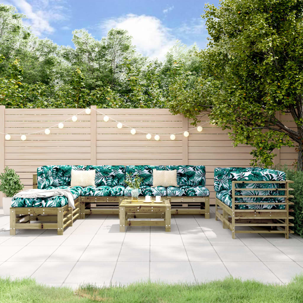 9-delige Loungeset geïmpregneerd grenenhout is nu te koop bij PeponiXL, paradijselijk wonen!