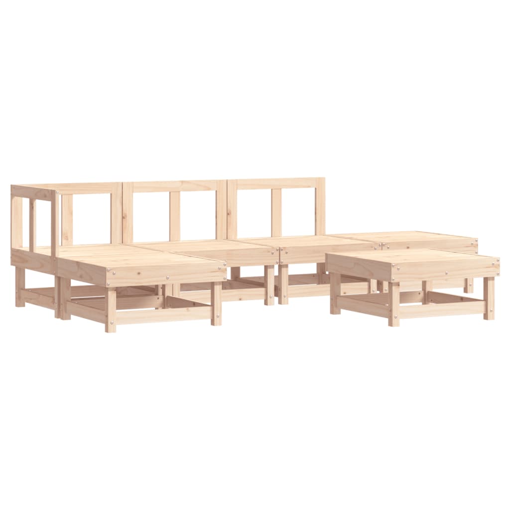 6-delige Loungeset massief grenenhout is nu te koop bij PeponiXL, paradijselijk wonen!
