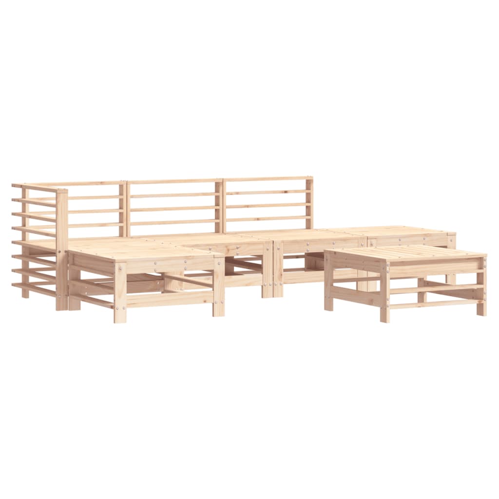 6-delige Loungeset massief grenenhout is nu te koop bij PeponiXL, paradijselijk wonen!