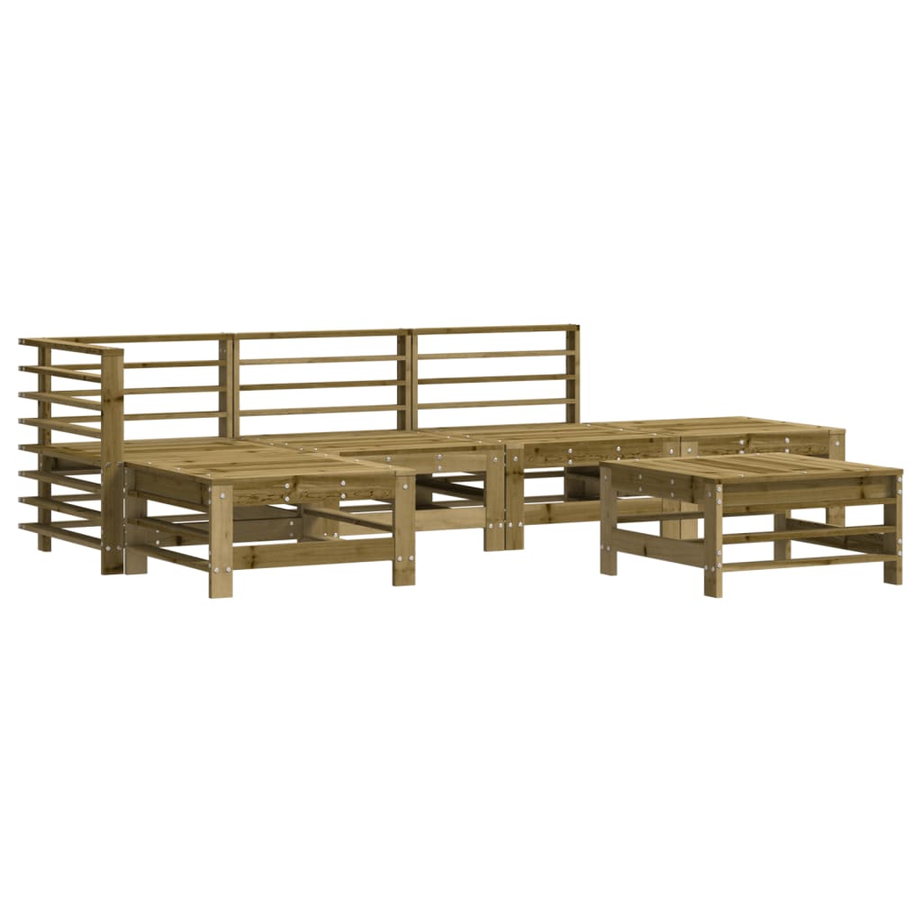6-delige Loungeset geïmpregneerd grenenhout is nu te koop bij PeponiXL, paradijselijk wonen!