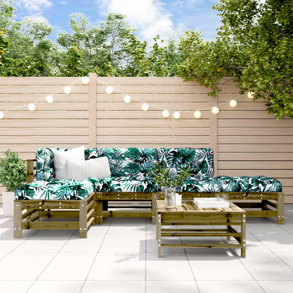6-delige Loungeset geïmpregneerd grenenhout is nu te koop bij PeponiXL, paradijselijk wonen!