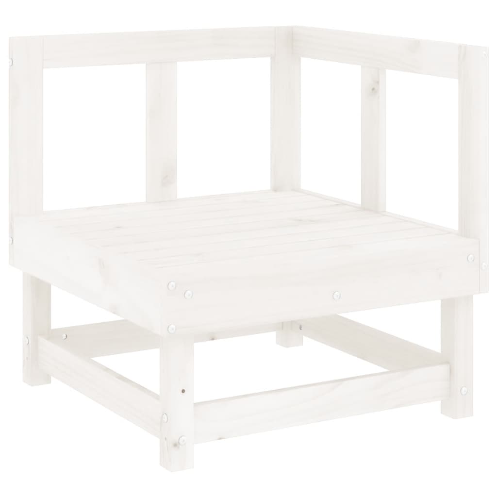 7-delige Loungeset massief grenenhout wit is nu te koop bij PeponiXL, paradijselijk wonen!
