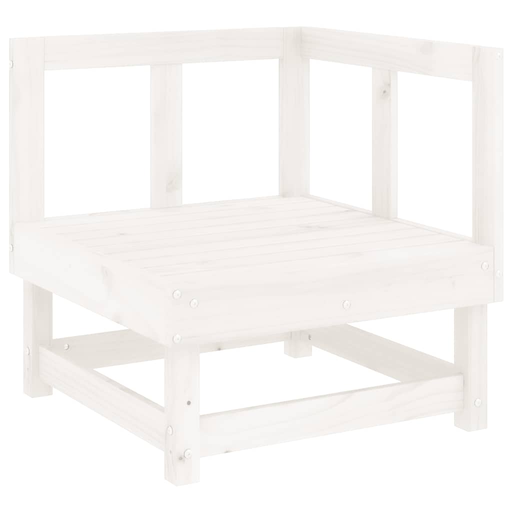 7-delige Loungeset massief grenenhout wit is nu te koop bij PeponiXL, paradijselijk wonen!