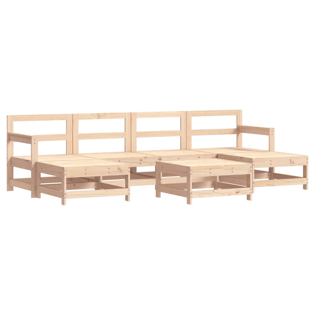 7-delige Loungeset massief grenenhout