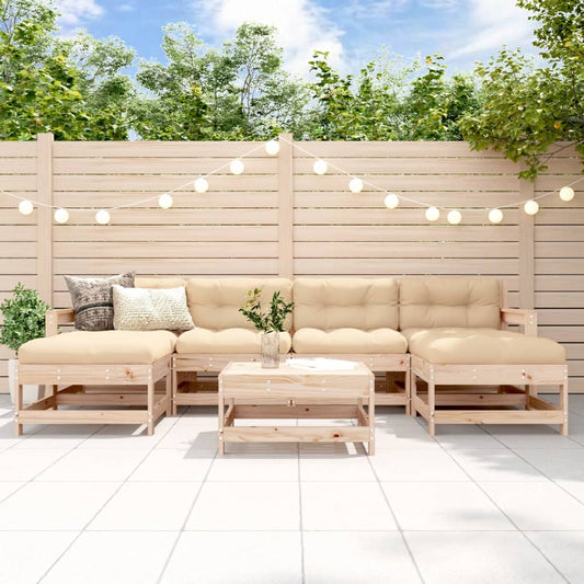 7-delige Loungeset massief grenenhout is nu te koop bij PeponiXL, paradijselijk wonen!
