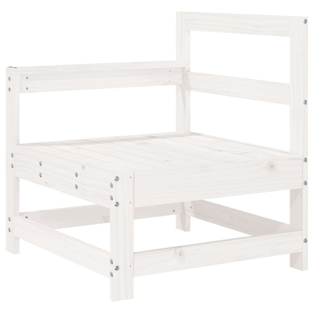 7-delige Loungeset massief grenenhout wit