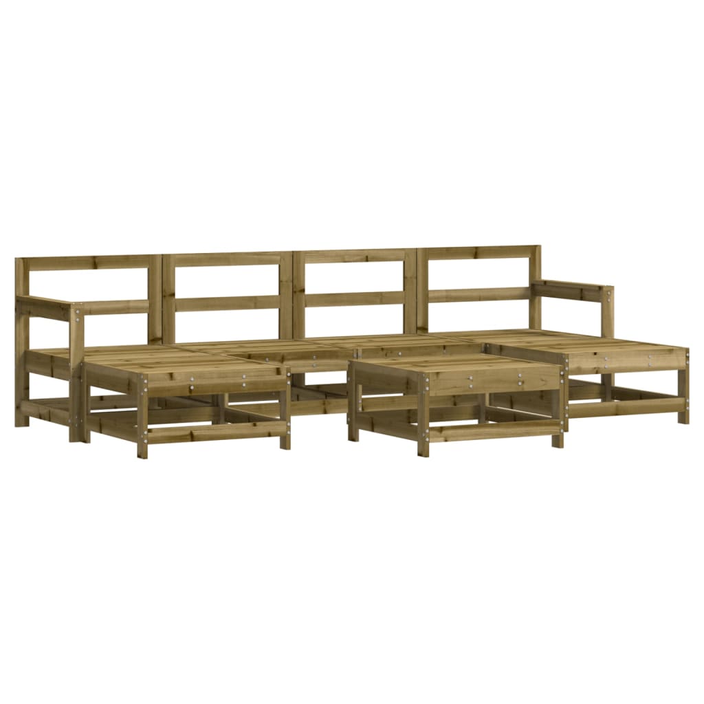 7-delige Loungeset geïmpregneerd grenenhout is nu te koop bij PeponiXL, paradijselijk wonen!