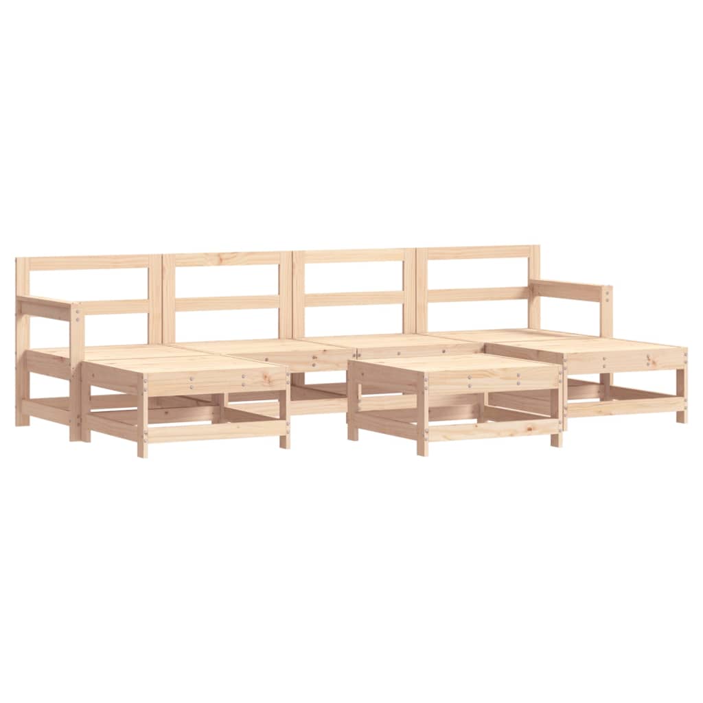 7-delige Loungeset massief grenenhout is nu te koop bij PeponiXL, paradijselijk wonen!