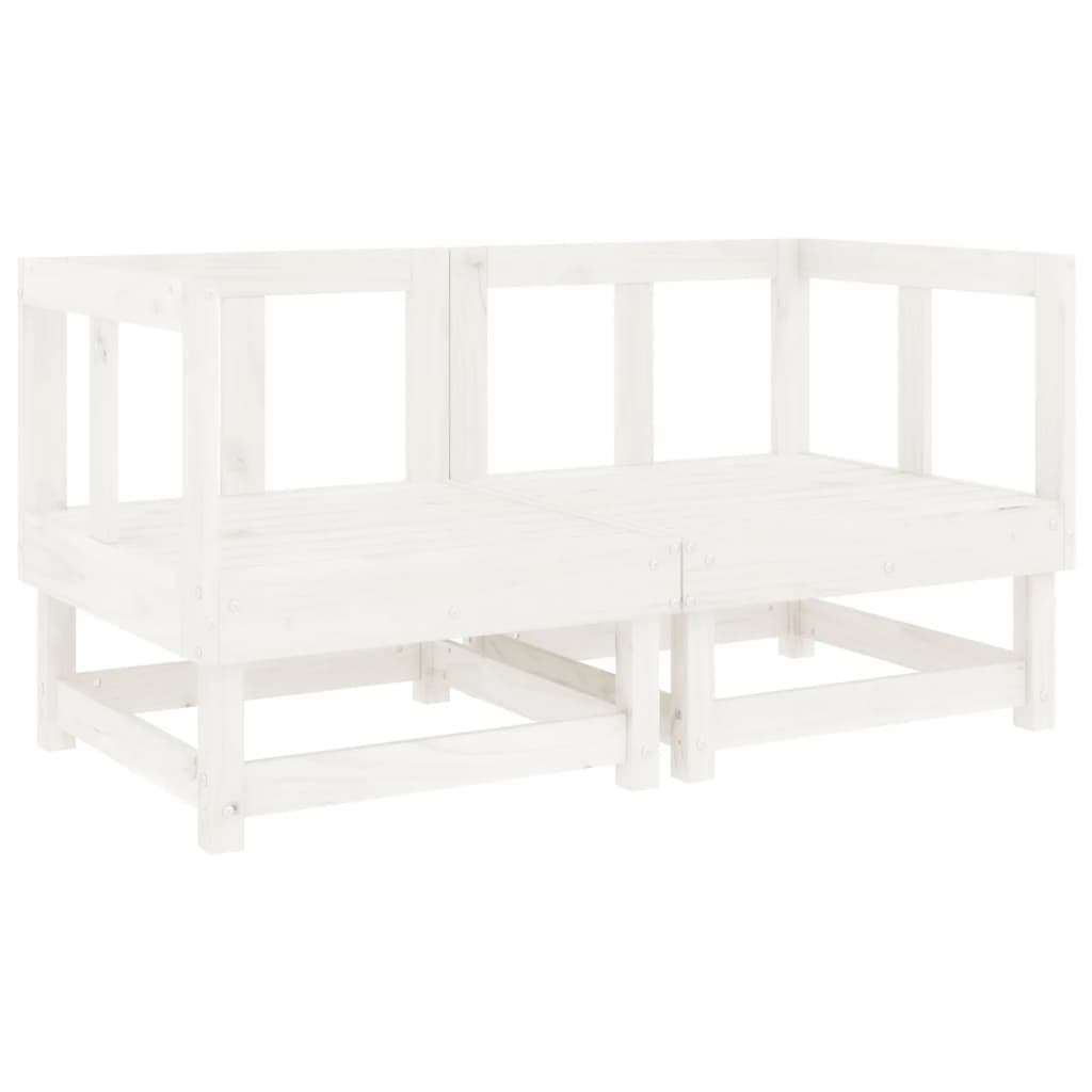 7-delige Loungeset massief grenenhout wit is nu te koop bij PeponiXL, paradijselijk wonen!