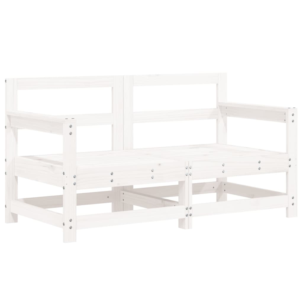 7-delige Loungeset massief grenenhout wit