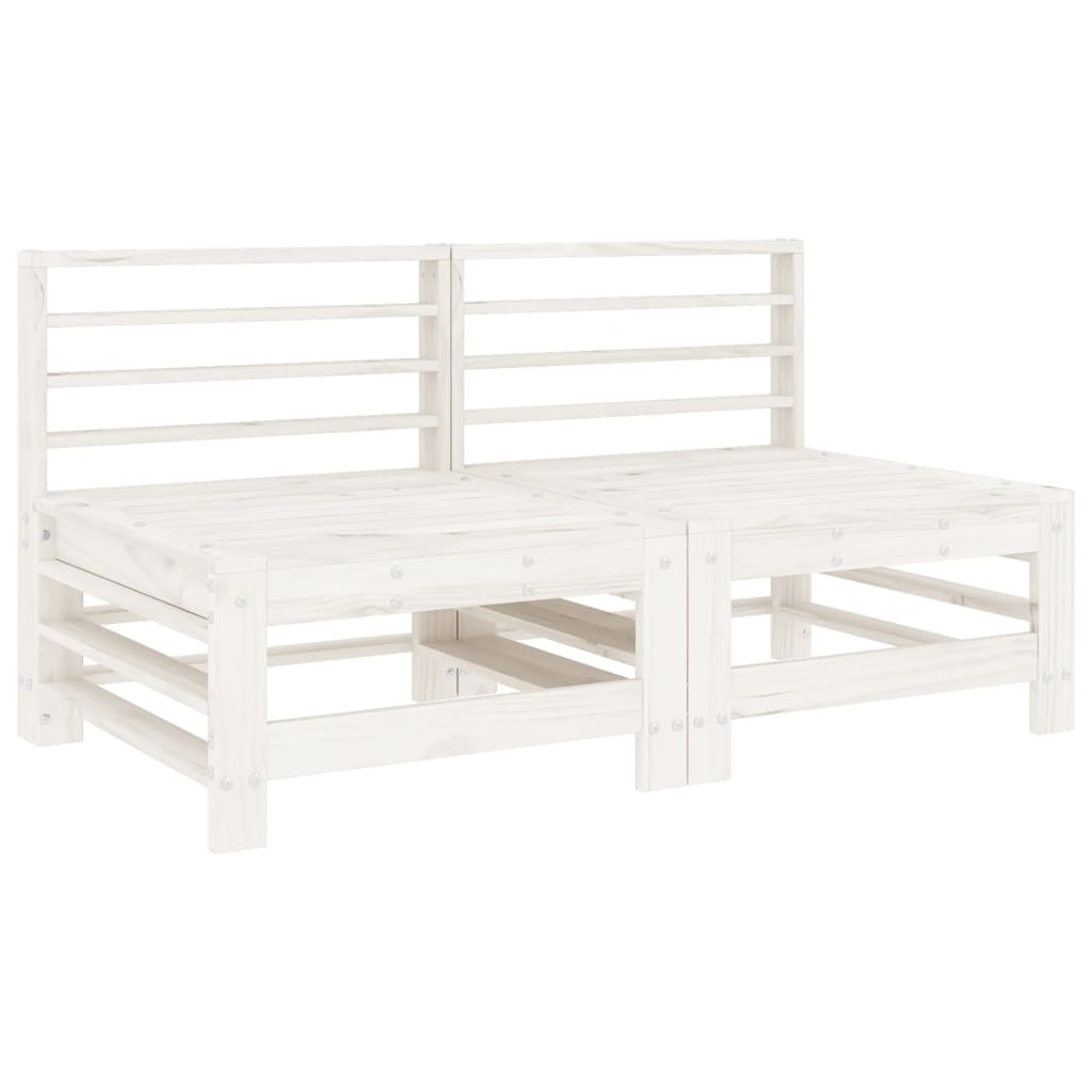 7-delige Loungeset massief grenenhout wit is nu te koop bij PeponiXL, paradijselijk wonen!