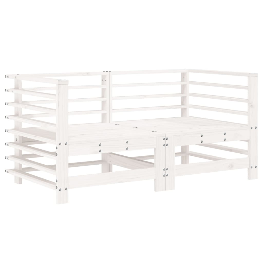7-delige Loungeset massief grenenhout wit is nu te koop bij PeponiXL, paradijselijk wonen!
