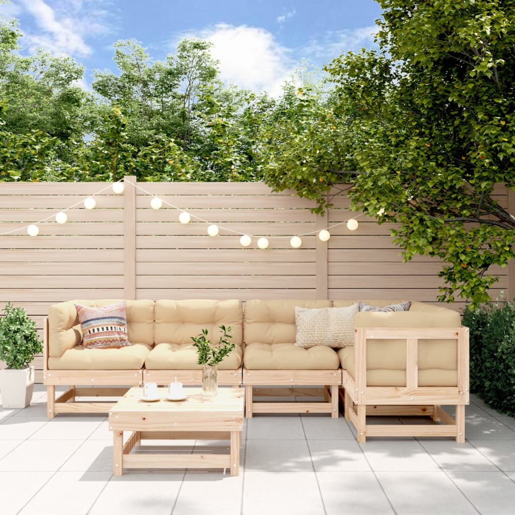 6-delige Loungeset massief grenenhout is nu te koop bij PeponiXL, paradijselijk wonen!