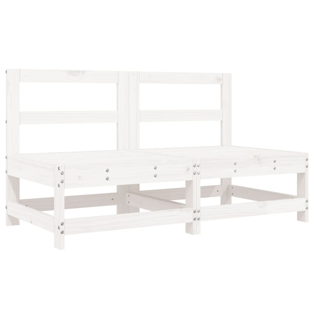 6-delige Loungeset massief grenenhout wit