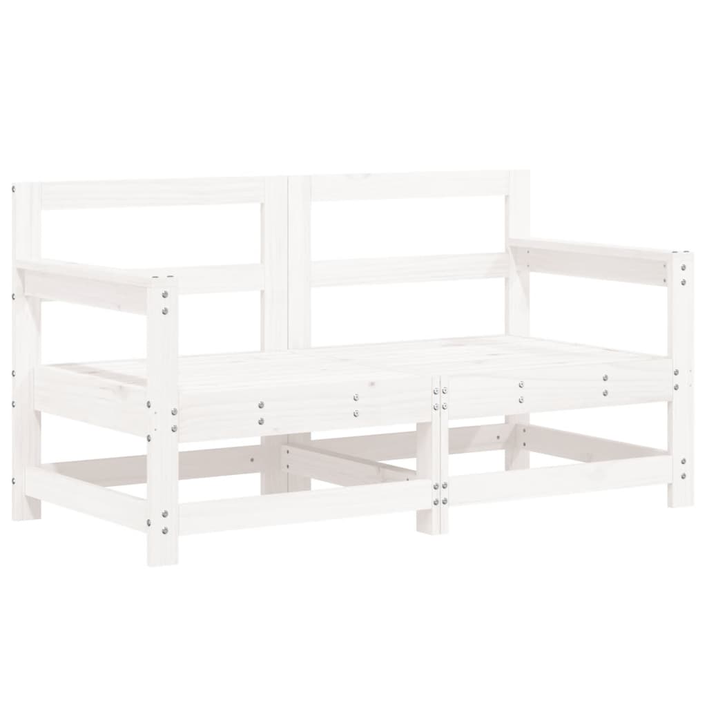 6-delige Loungeset massief grenenhout wit