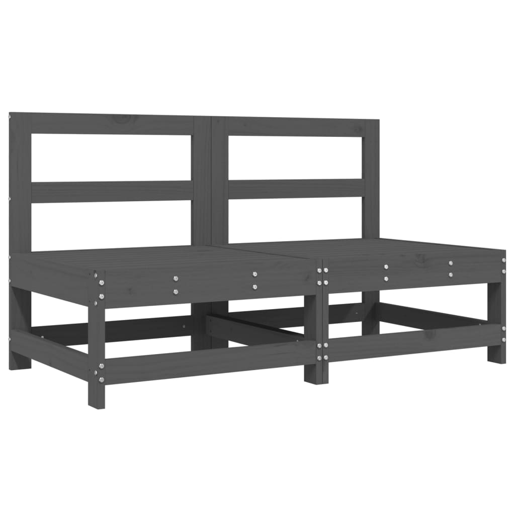 6-delige Loungeset massief grenenhout grijs is nu te koop bij PeponiXL, paradijselijk wonen!