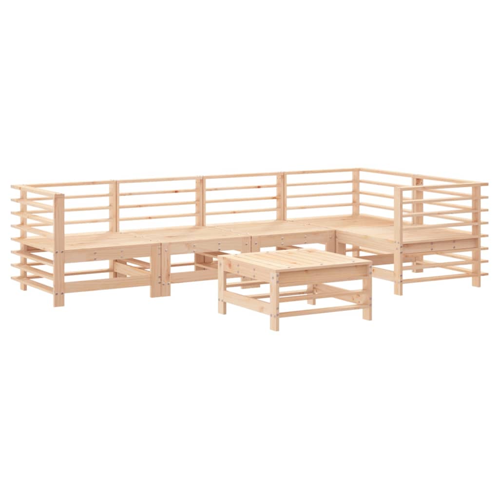 6-delige Loungeset massief grenenhout is nu te koop bij PeponiXL, paradijselijk wonen!