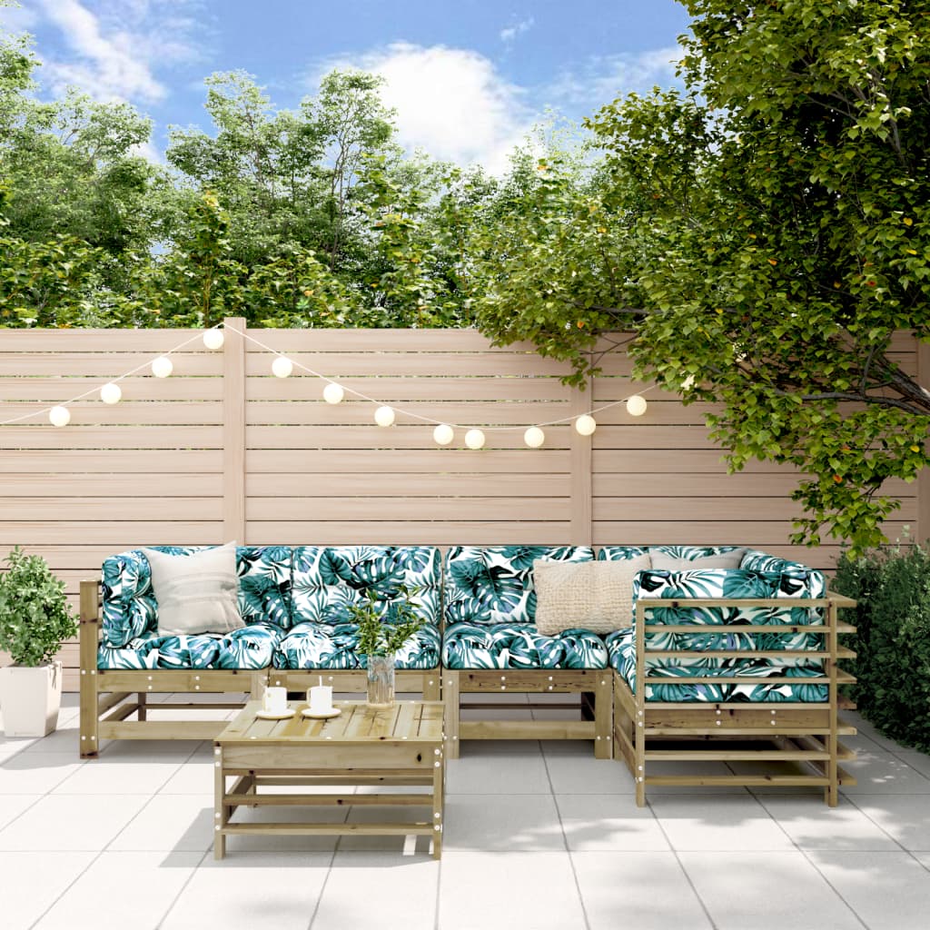 6-delige Loungeset geïmpregneerd grenenhout is nu te koop bij PeponiXL, paradijselijk wonen!