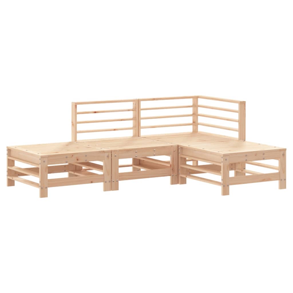 4-delige Loungeset massief grenenhout is nu te koop bij PeponiXL, paradijselijk wonen!