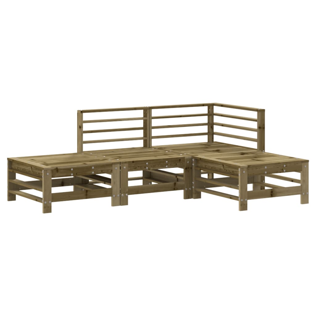 4-delige Loungeset geïmpregneerd grenenhout is nu te koop bij PeponiXL, paradijselijk wonen!