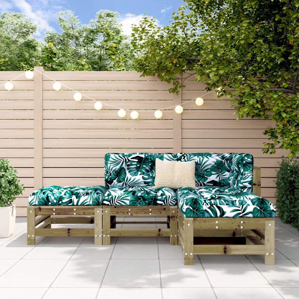4-delige Loungeset geïmpregneerd grenenhout is nu te koop bij PeponiXL, paradijselijk wonen!