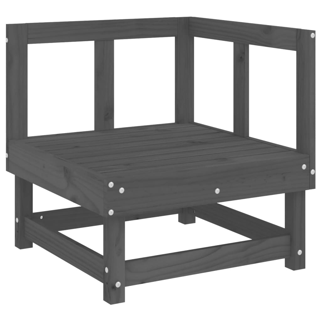 7-delige Loungeset massief grenenhout grijs is nu te koop bij PeponiXL, paradijselijk wonen!