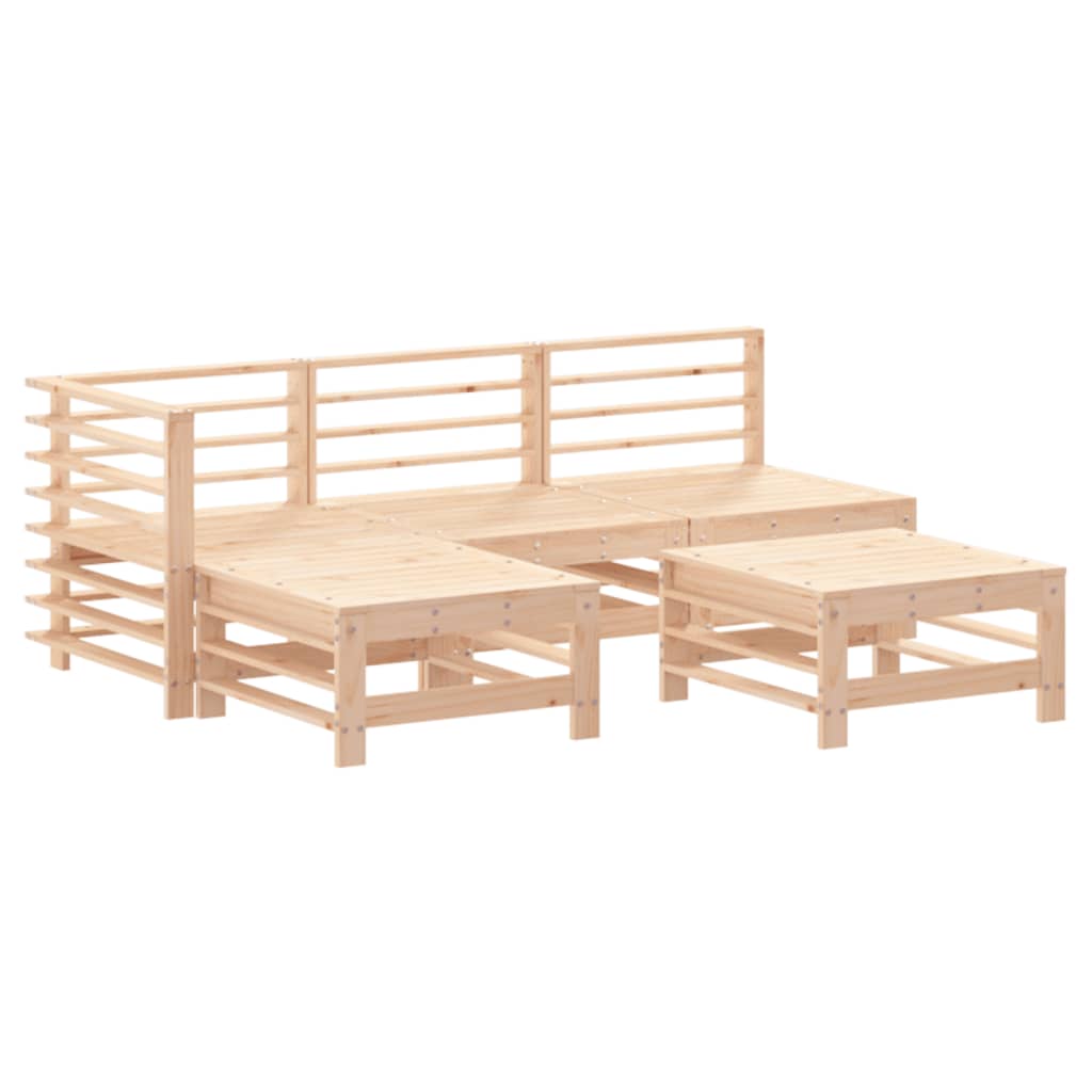 5-delige Loungeset massief grenenhout is nu te koop bij PeponiXL, paradijselijk wonen!