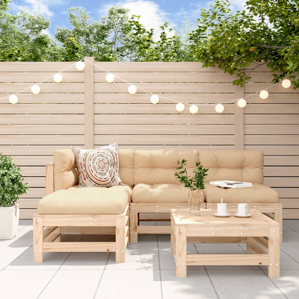 5-delige Loungeset massief grenenhout is nu te koop bij PeponiXL, paradijselijk wonen!