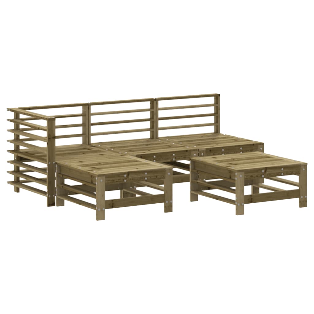 5-delige Loungeset geïmpregneerd grenenhout is nu te koop bij PeponiXL, paradijselijk wonen!