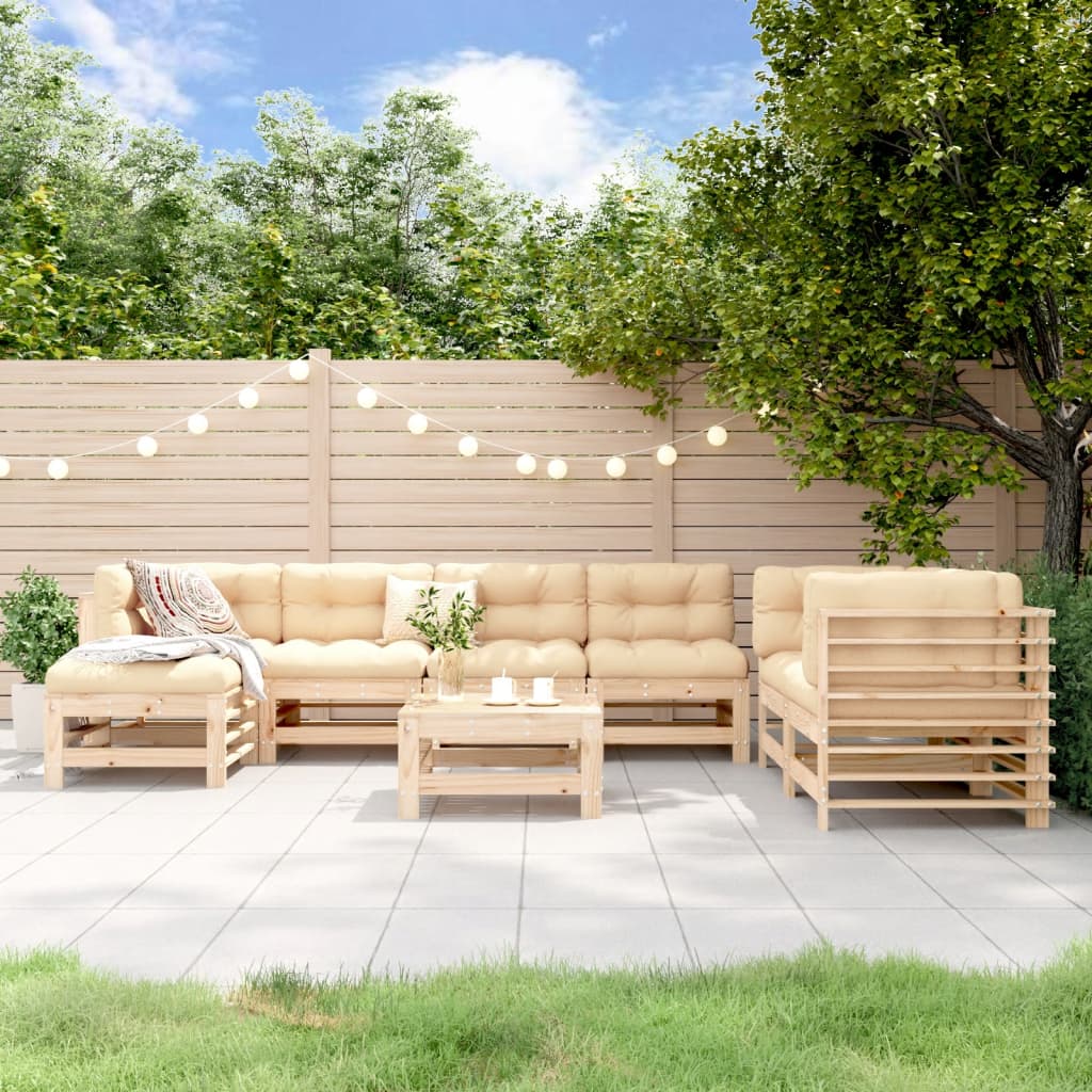 8-delige Loungeset massief grenenhout is nu te koop bij PeponiXL, paradijselijk wonen!