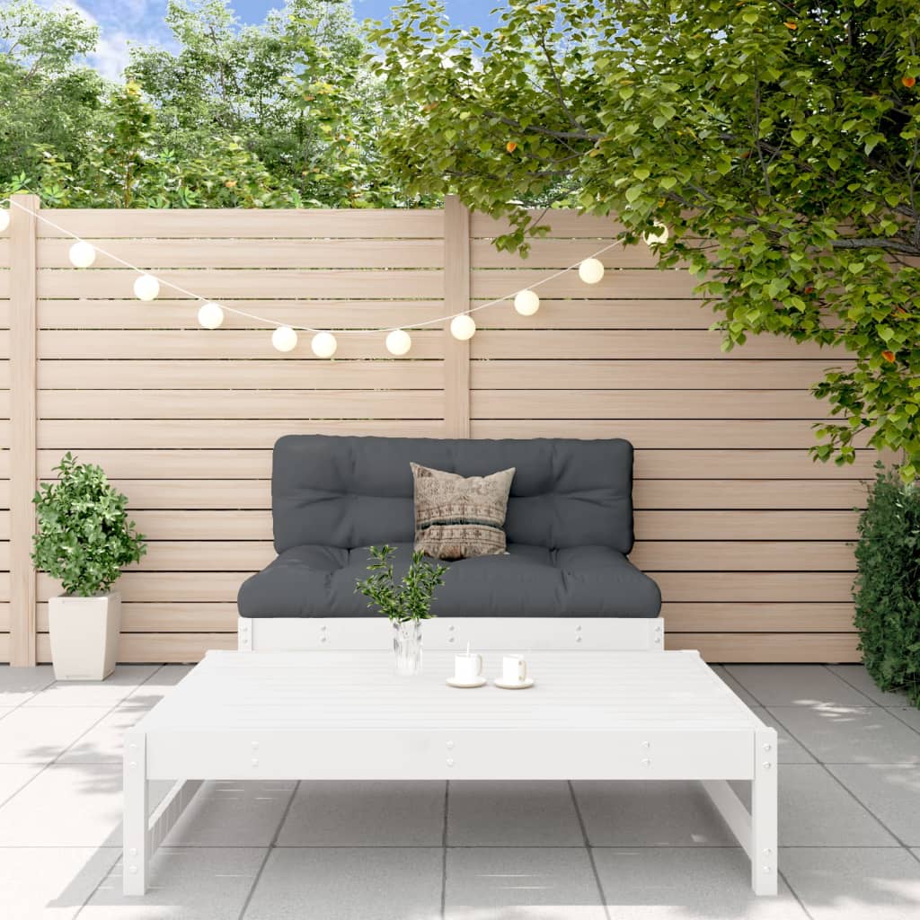 2-delige Loungeset massief grenenhout wit is nu te koop bij PeponiXL, paradijselijk wonen!