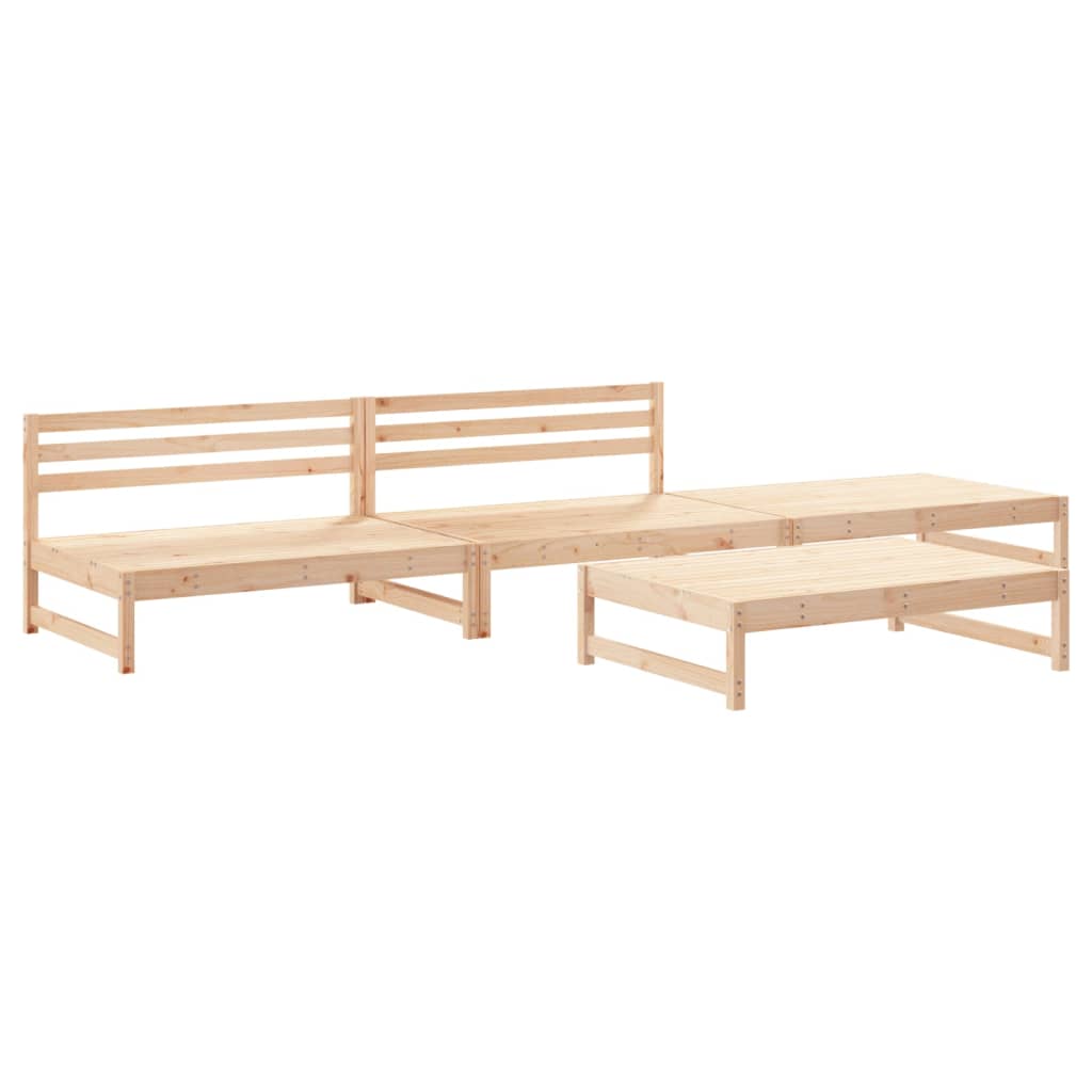 4-delige Loungeset massief grenenhout is nu te koop bij PeponiXL, paradijselijk wonen!