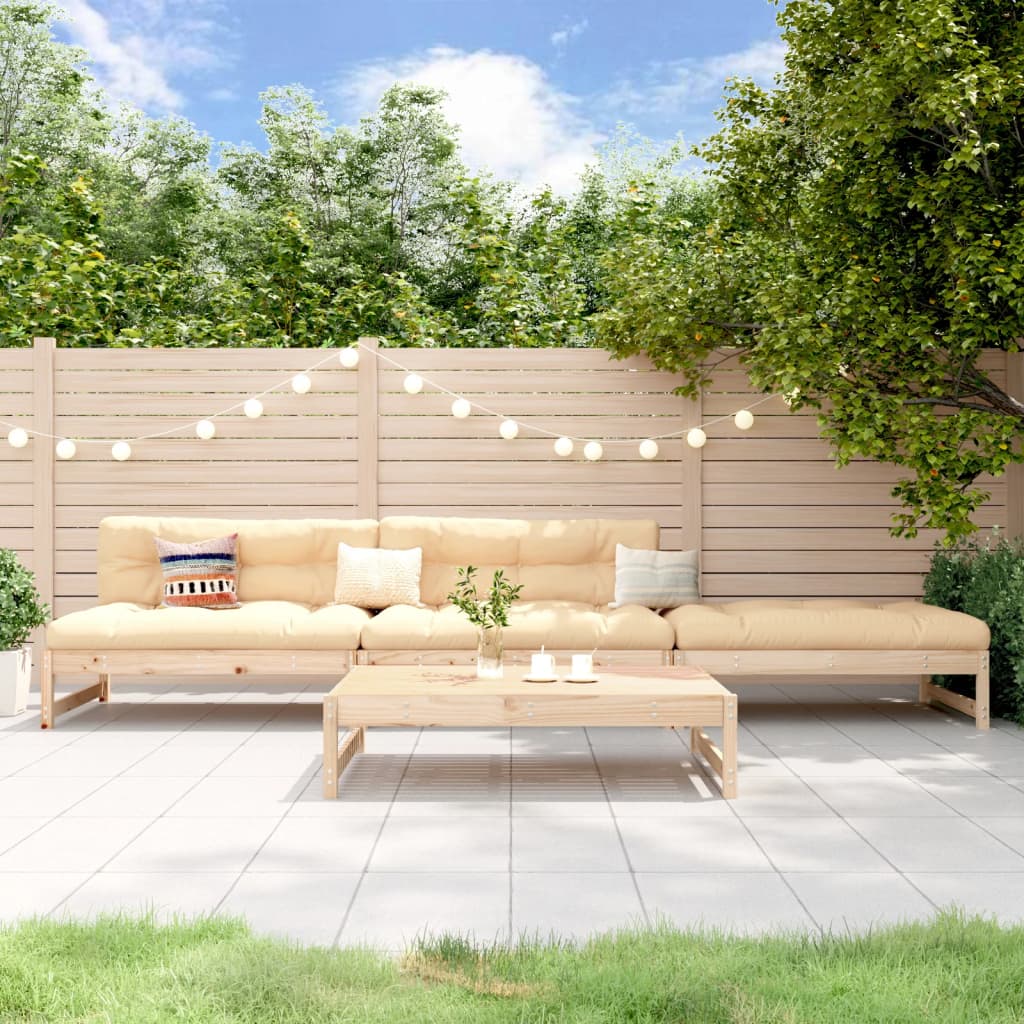 4-delige Loungeset massief grenenhout is nu te koop bij PeponiXL, paradijselijk wonen!