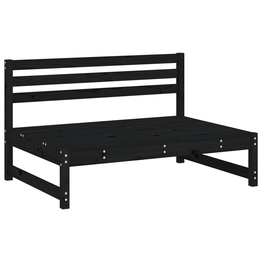4-delige Loungeset massief grenenhout zwart is nu te koop bij PeponiXL, paradijselijk wonen!