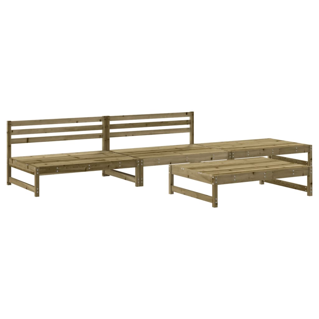4-delige Loungeset geïmpregneerd grenenhout is nu te koop bij PeponiXL, paradijselijk wonen!
