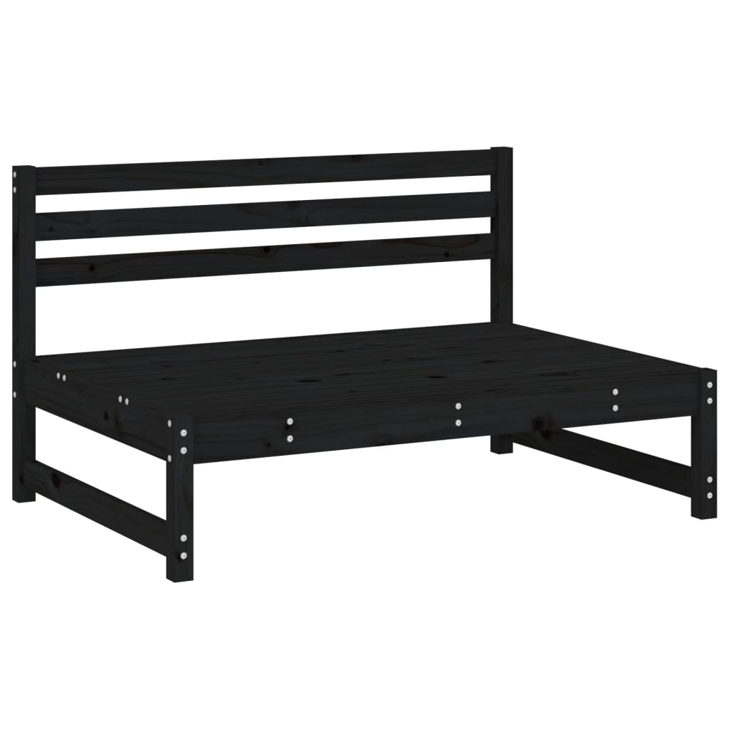 5-delige Loungeset massief grenenhout zwart is nu te koop bij PeponiXL, paradijselijk wonen!