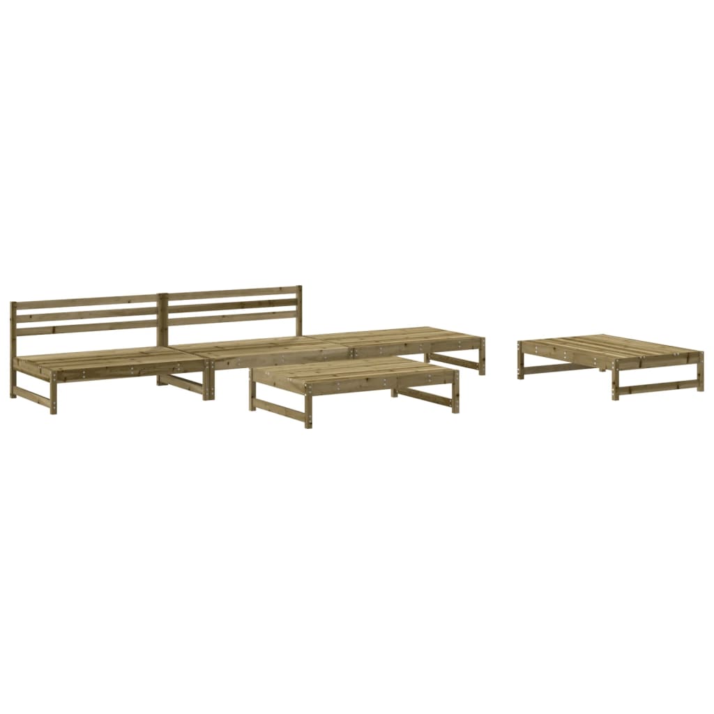 5-delige Loungeset geïmpregneerd grenenhout is nu te koop bij PeponiXL, paradijselijk wonen!