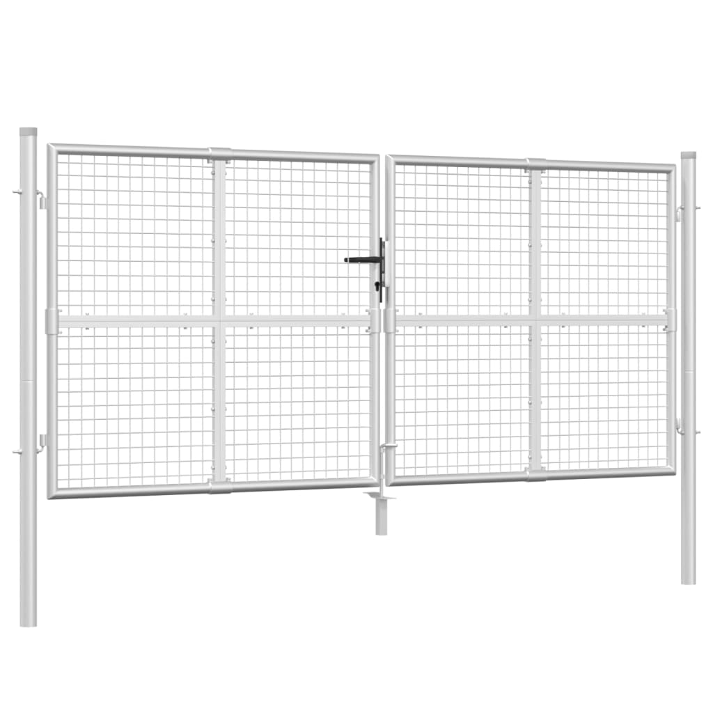 Tuinhek van gaas zilverkleurig 300x125 cm gegalvaniseerd staal is nu te koop bij PeponiXL, paradijselijk wonen!