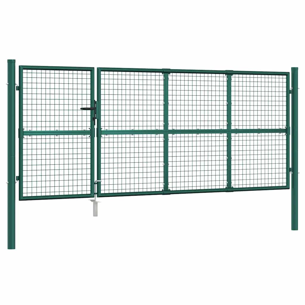Tuinhek van gaas, groen 350x125 cm, gegalvaniseerd staal is nu te koop bij PeponiXL, paradijselijk wonen!