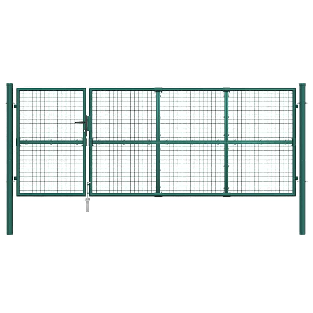 Tuinhek van gaas, groen 350x125 cm, gegalvaniseerd staal is nu te koop bij PeponiXL, paradijselijk wonen!