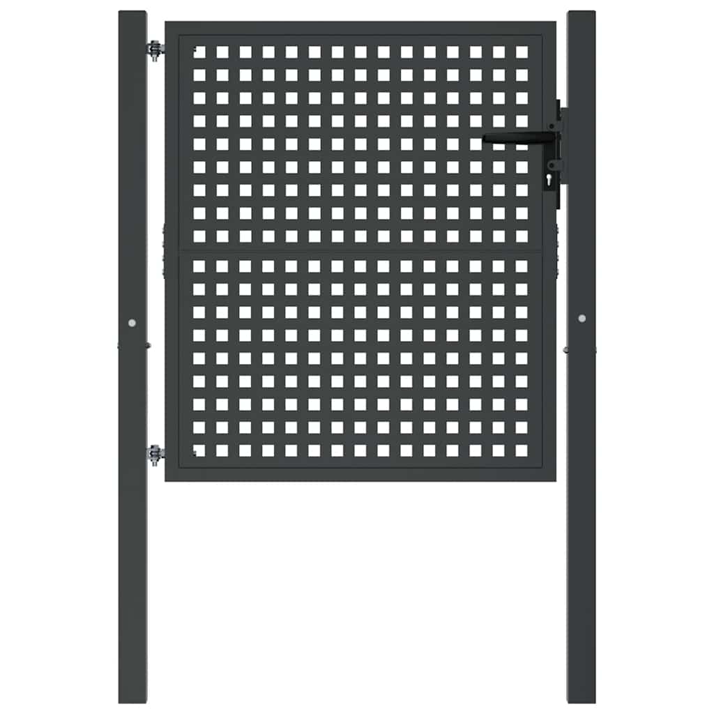 Tuinpoort Antraciet 100x100 cm Staal is nu te koop bij PeponiXL, paradijselijk wonen!